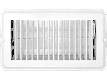 H873 – RV DESIGNER Heating/ Cooling Register, Rectangular 8 Inch x 4 Inch With Damper White Metal